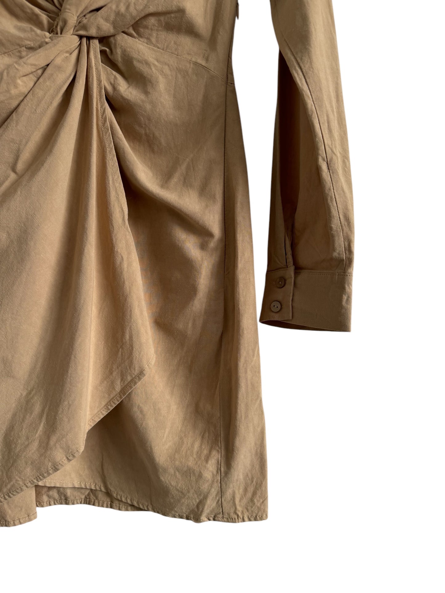 Vestido corto recogido