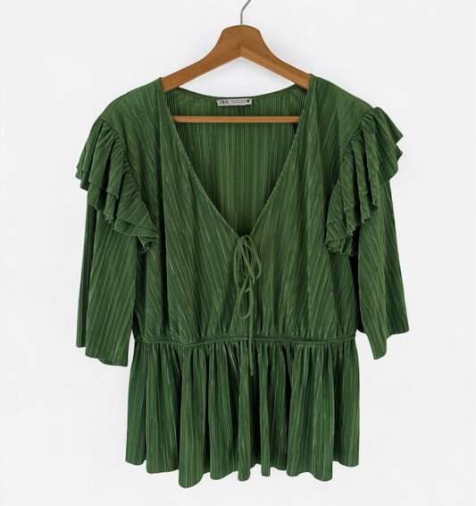 Blusa plisada