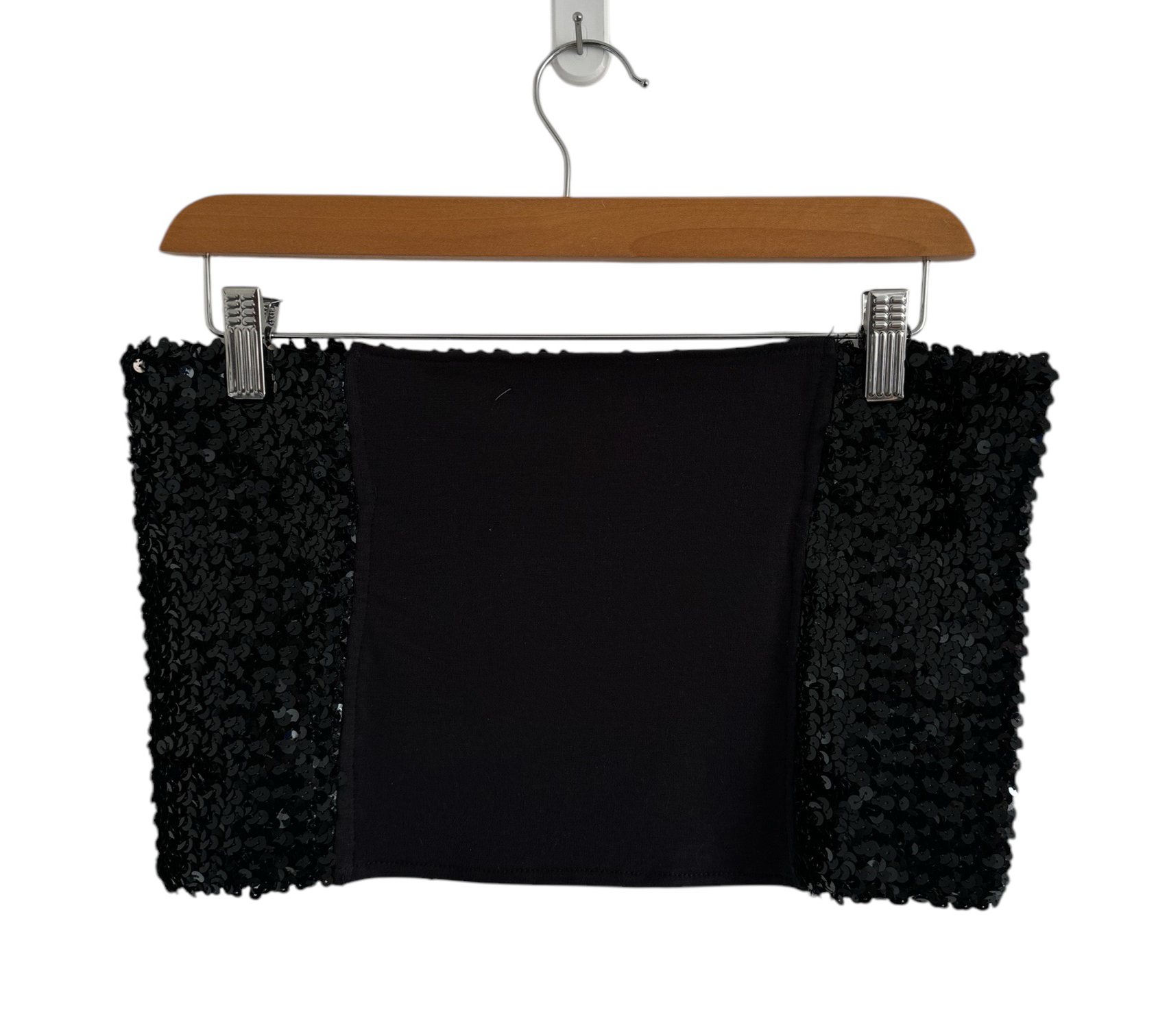 Top strapless lentejuelas