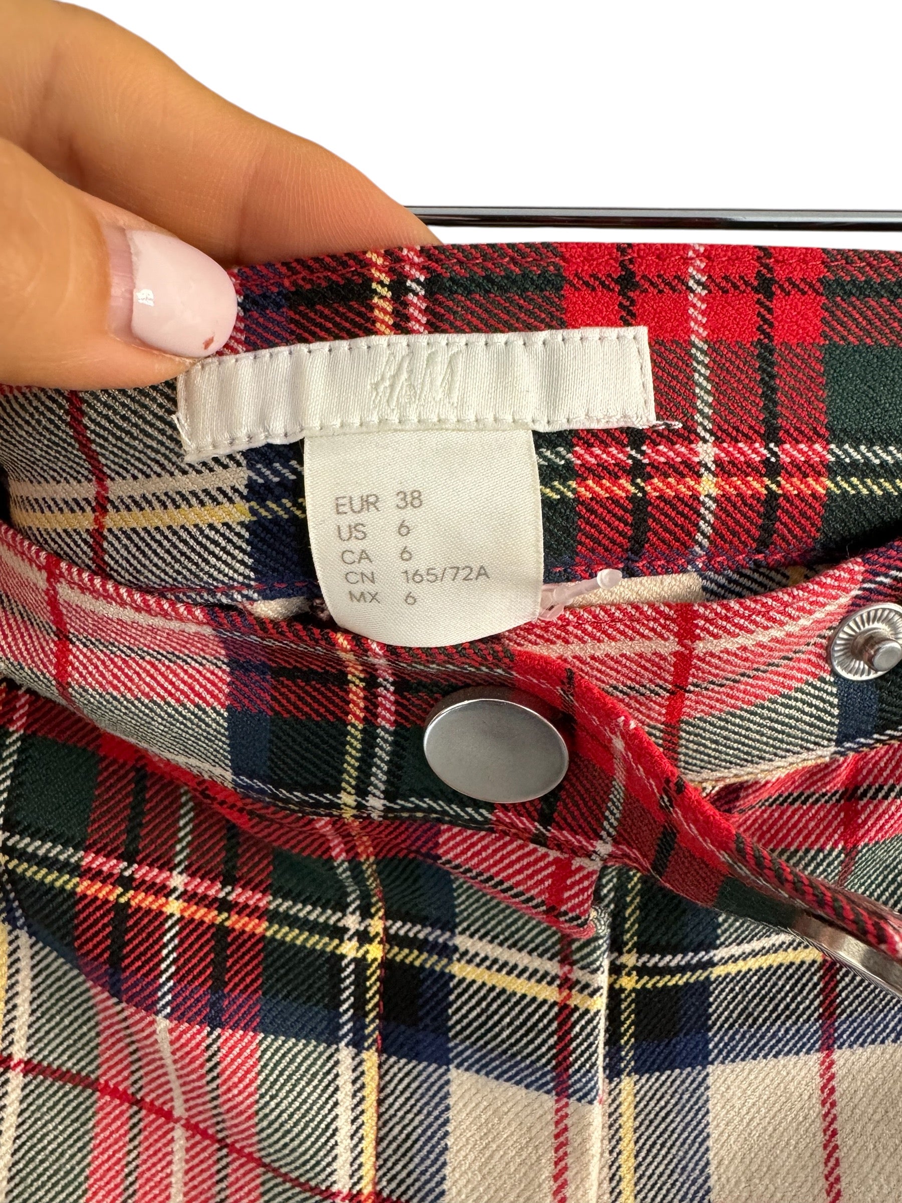 Pantalón estampado cuadros