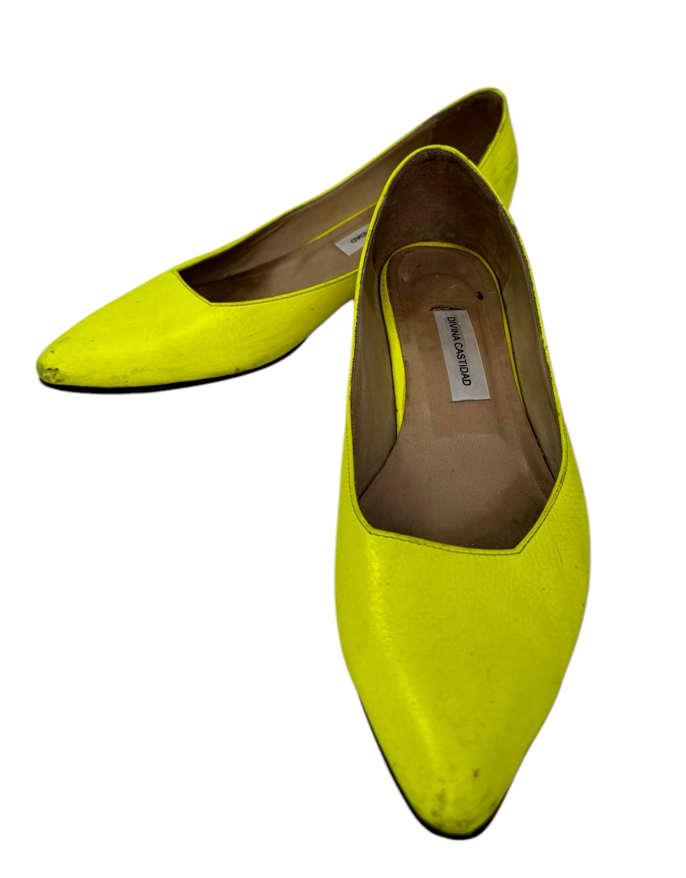 Midi heels en cuero