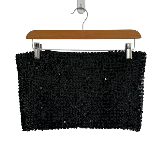 Top strapless lentejuelas