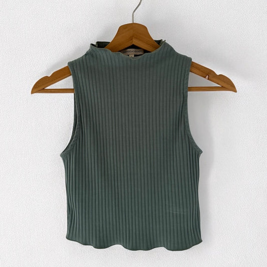 Crop top canalé